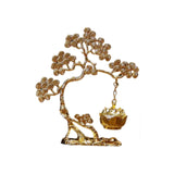 Pine Tree Incense Holder Hanging Incense Burner for Bedroom Meditation Study Gold