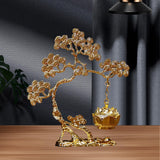 Pine Tree Incense Holder Hanging Incense Burner for Bedroom Meditation Study Gold