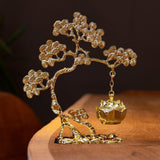 Pine Tree Incense Holder Hanging Incense Burner for Bedroom Meditation Study Gold