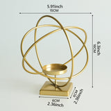 Candlestick Stand Ornament Metal Candlestand for Centerpiece Decorating Home Round  gold