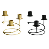 Candelabra Candle Holder Pillar Candles Holder for Decorating Tabletop Party golden