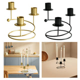 Candelabra Candle Holder Pillar Candles Holder for Decorating Tabletop Party golden