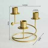 Candelabra Candle Holder Pillar Candles Holder for Decorating Tabletop Party golden