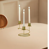 Candelabra Candle Holder Pillar Candles Holder for Decorating Tabletop Party golden