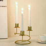 Candelabra Candle Holder Pillar Candles Holder for Decorating Tabletop Party golden