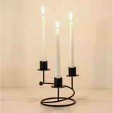 Candelabra Candle Holder Pillar Candles Holder for Decorating Tabletop Party black