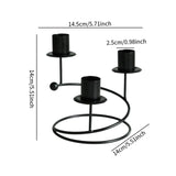 Candelabra Candle Holder Pillar Candles Holder for Decorating Tabletop Party black