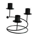 Candelabra Candle Holder Pillar Candles Holder for Decorating Tabletop Party black