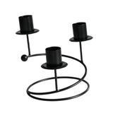 Candelabra Candle Holder Pillar Candles Holder for Decorating Tabletop Party black