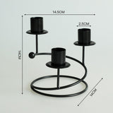 Candelabra Candle Holder Pillar Candles Holder for Decorating Tabletop Party black