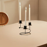 Candelabra Candle Holder Pillar Candles Holder for Decorating Tabletop Party black