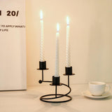 Candelabra Candle Holder Pillar Candles Holder for Decorating Tabletop Party black