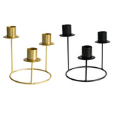 Pillar Candle Holder Candelabra Candle Holder for Centerpiece Holiday Table gold