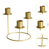 Pillar Candle Holder Candelabra Candle Holder for Centerpiece Holiday Table gold