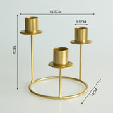 Pillar Candle Holder Candelabra Candle Holder for Centerpiece Holiday Table gold