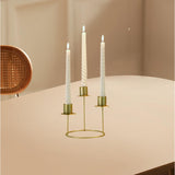 Pillar Candle Holder Candelabra Candle Holder for Centerpiece Holiday Table gold