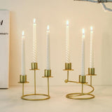 Pillar Candle Holder Candelabra Candle Holder for Centerpiece Holiday Table gold