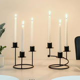 Pillar Candle Holder Candelabra Candle Holder for Centerpiece Holiday Table black