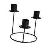 Pillar Candle Holder Candelabra Candle Holder for Centerpiece Holiday Table black