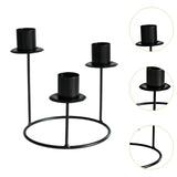 Pillar Candle Holder Candelabra Candle Holder for Centerpiece Holiday Table black