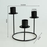 Pillar Candle Holder Candelabra Candle Holder for Centerpiece Holiday Table black