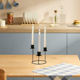 Pillar Candle Holder Candelabra Candle Holder for Centerpiece Holiday Table black