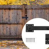 Flip Fence Farm Gate Latch Set Multipurpose Sturdy Matte Black Length 15.2cm