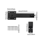 Flip Fence Farm Gate Latch Set Multipurpose Sturdy Matte Black Length 15.2cm