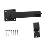 Flip Fence Farm Gate Latch Set Multipurpose Sturdy Matte Black Length 15.2cm