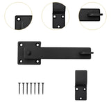 Flip Fence Farm Gate Latch Set Multipurpose Sturdy Matte Black Length 15.2cm