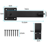 Flip Fence Farm Gate Latch Set Multipurpose Sturdy Matte Black Length 15.2cm