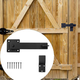 Flip Fence Farm Gate Latch Set Multipurpose Sturdy Matte Black Length 15.2cm