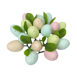 Easter Egg Wreath Round 9.06 inch Greenery Garland for Window Fireplace Home