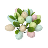 Easter Egg Wreath Round 9.06 inch Greenery Garland for Window Fireplace Home