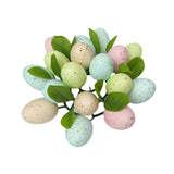 Easter Egg Wreath Round 9.06 inch Greenery Garland for Window Fireplace Home