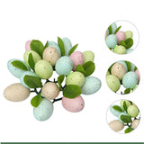 Easter Egg Wreath Round 9.06 inch Greenery Garland for Window Fireplace Home