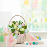 Easter Egg Wreath Round 9.06 inch Greenery Garland for Window Fireplace Home