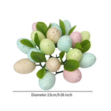 Easter Egg Wreath Round 9.06 inch Greenery Garland for Window Fireplace Home