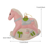 Christmas Tree Pendant Cute Gift Christmas Decor for Festival Holiday Window Rocking Horse