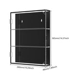 Baseball Card Display Case Gifts Wall Cabinet for Basketball Hockey Football Three Layer