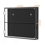 Baseball Card Display Case Gifts Wall Cabinet for Basketball Hockey Football Two Layer