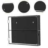 Baseball Card Display Case Gifts Wall Cabinet for Basketball Hockey Football Two Layer