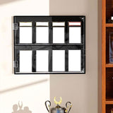 Baseball Card Display Case Gifts Wall Cabinet for Basketball Hockey Football Two Layer