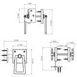 Double Sided Gate Latch Heavy Duty Gate Latch for Backyard Balconies Garages