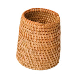 Rattan Pencil Holder Makeup Organizer Makeup Brushes Holder for Home Desktop