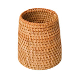 Rattan Pencil Holder Makeup Organizer Makeup Brushes Holder for Home Desktop