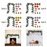 Christmas DIY Vine Garland Green Christmas Decoration for Home Holiday Party Style A