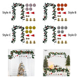 Christmas DIY Vine Garland Green Christmas Decoration for Home Holiday Party Style A