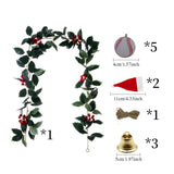 Christmas DIY Vine Garland Green Christmas Decoration for Home Holiday Party Style A