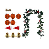 Christmas DIY Vine Garland Green Christmas Decoration for Home Holiday Party Style B